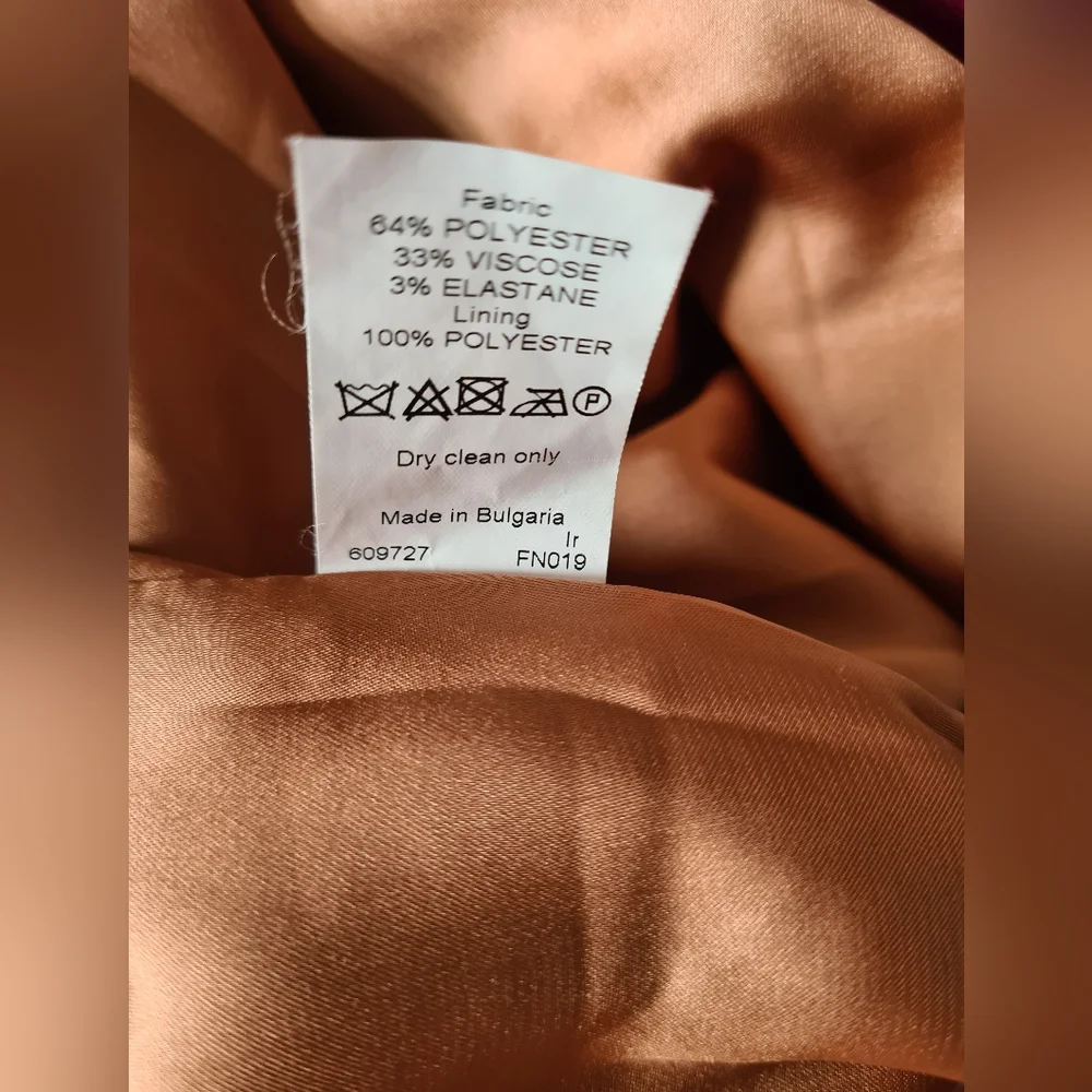 River Island pink blazer jacket size 6 open front edge to edge style 3/4 sleeves - Picture 9 of 9